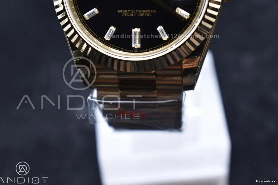 A2836 DayDate Tungsten Bracelet GMF Original 701 V RG President On Steel 904L Black Markers Weighted 40 with Dial Crystal 1220